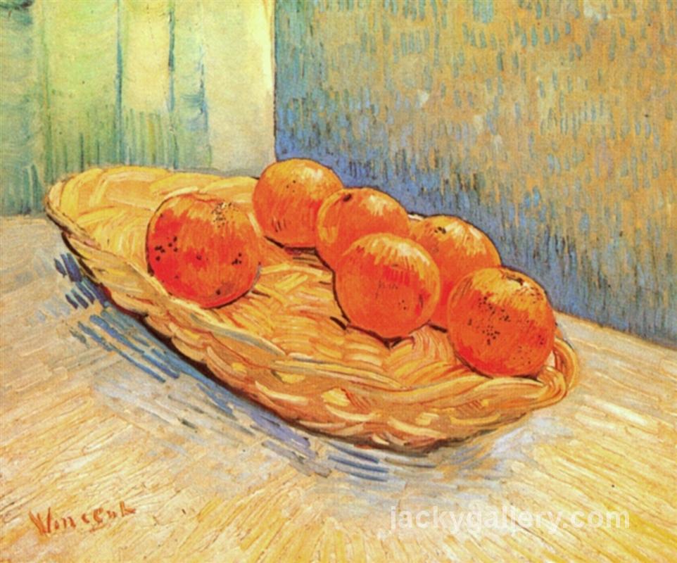 Still Life with Basket and Six Oranges, Van Gogh painting